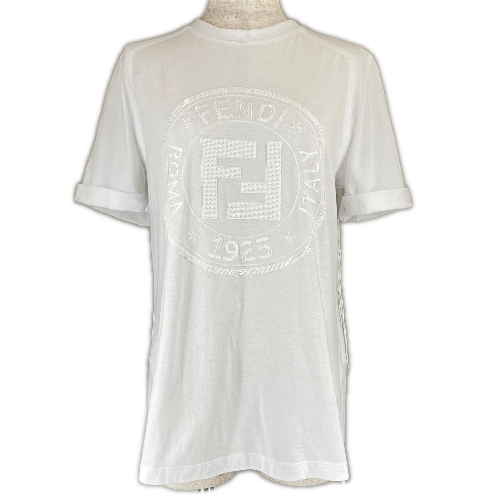 美品 フェンディ 半袖Tシャツ ホワイト XXS 日本Sサイズ相当 FS7111