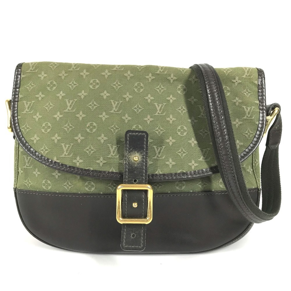 ルイヴィトン LOUIS VUITTON ベランジェール M92673 モノグラムミニ 斜め掛け カバン ポシェット フラップ ショルダーバッグ モノグラムミニキャンバス カーキ