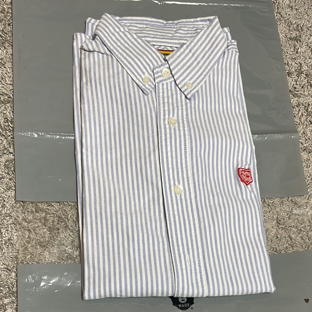 HUMAN MADE Stripe B.D L/S Shirt "Blue"