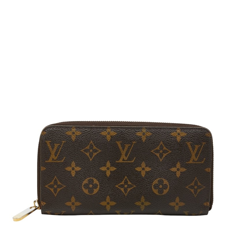 ルイ ヴィトン モノグラム ジッピーウォレット ラウンドファスナー 長財布 M60017 ブラウン PVC レディース LOUIS VUITTON 【中古】