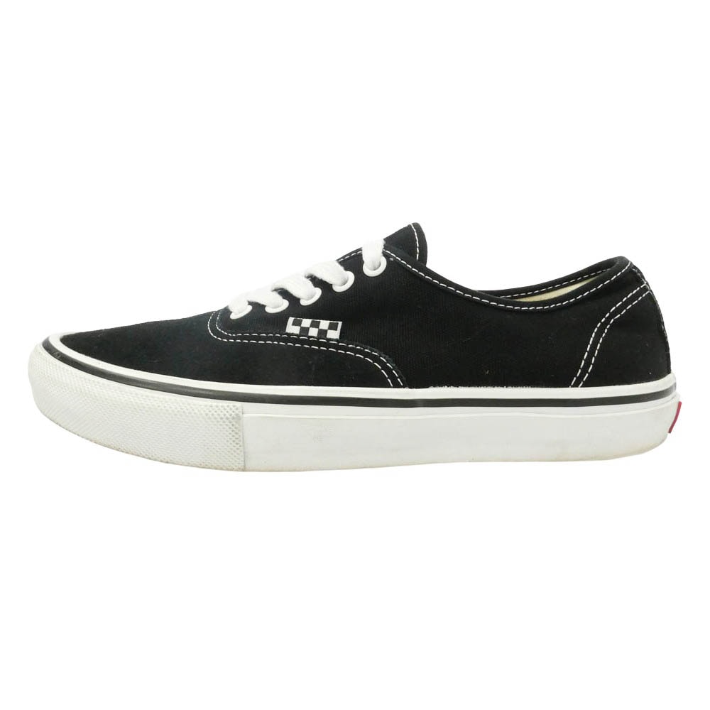 VANS バンズ 500714 AUTHENTIC オーセンティック ローカット スニーカー ブラック系 ホワイト系 26.5cm【中古】