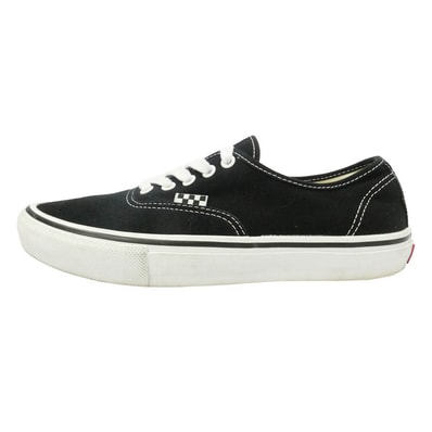 VANS バンズ 500714 AUTHENTIC オーセンティック ローカット スニーカー ブラック系 ホワイト系 26.5cm【中古】