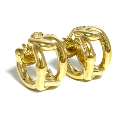 【超美品・男女兼用】ボッテガヴェネタ メンズ フープ ピアス シルバー925