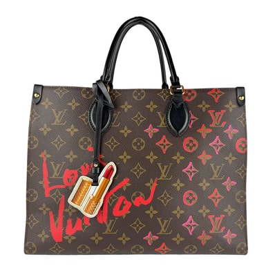 ルイ ヴィトン LOUIS VUITTON ショルダーバッグ ハンドバッグ フォールインラブ モノグラム 香港限定 オンザゴーMM モノグラムキャンバス ブラウン レディース M45888【中古】 z7816