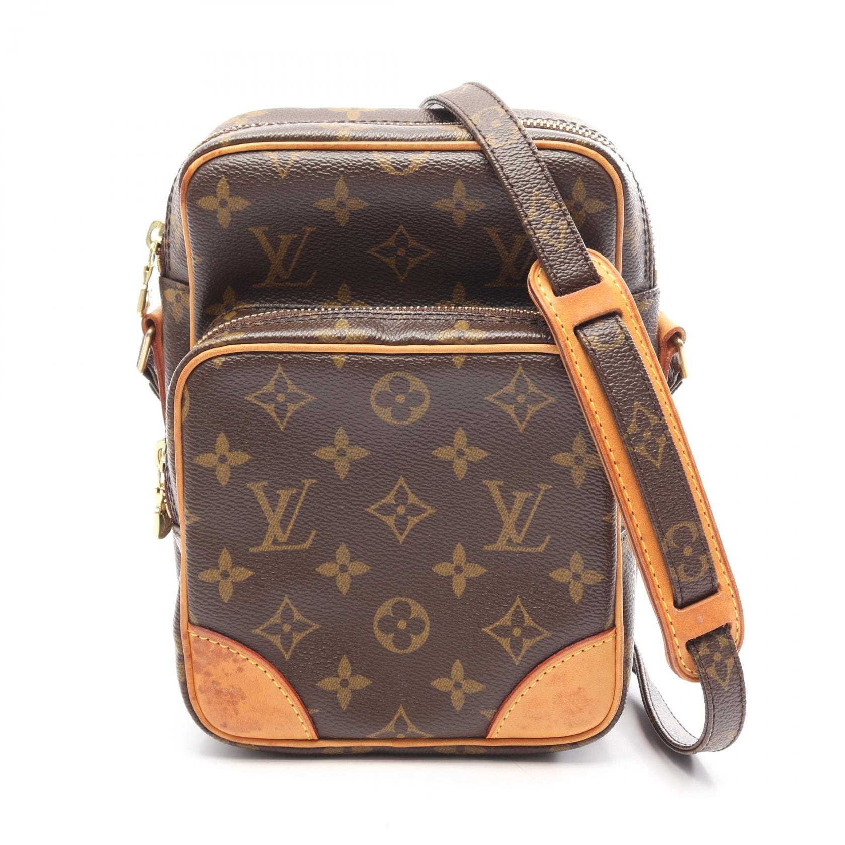 ルイ・ヴィトン LOUIS VUITTON アマゾン モノグラム ショルダーバッグ バッグ PVCコーティングキャンバス レザー レディース ブラウン系 M45236 【中古】