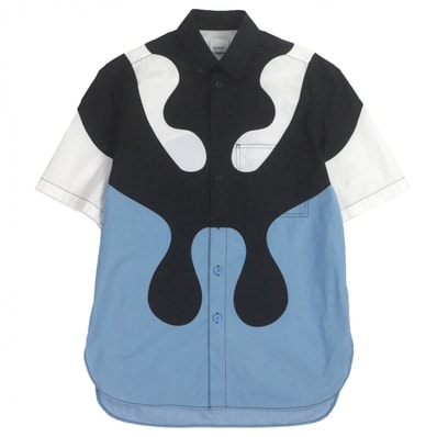 美品 バーバリー 半袖シャツ ブラック メンズ S 8051924