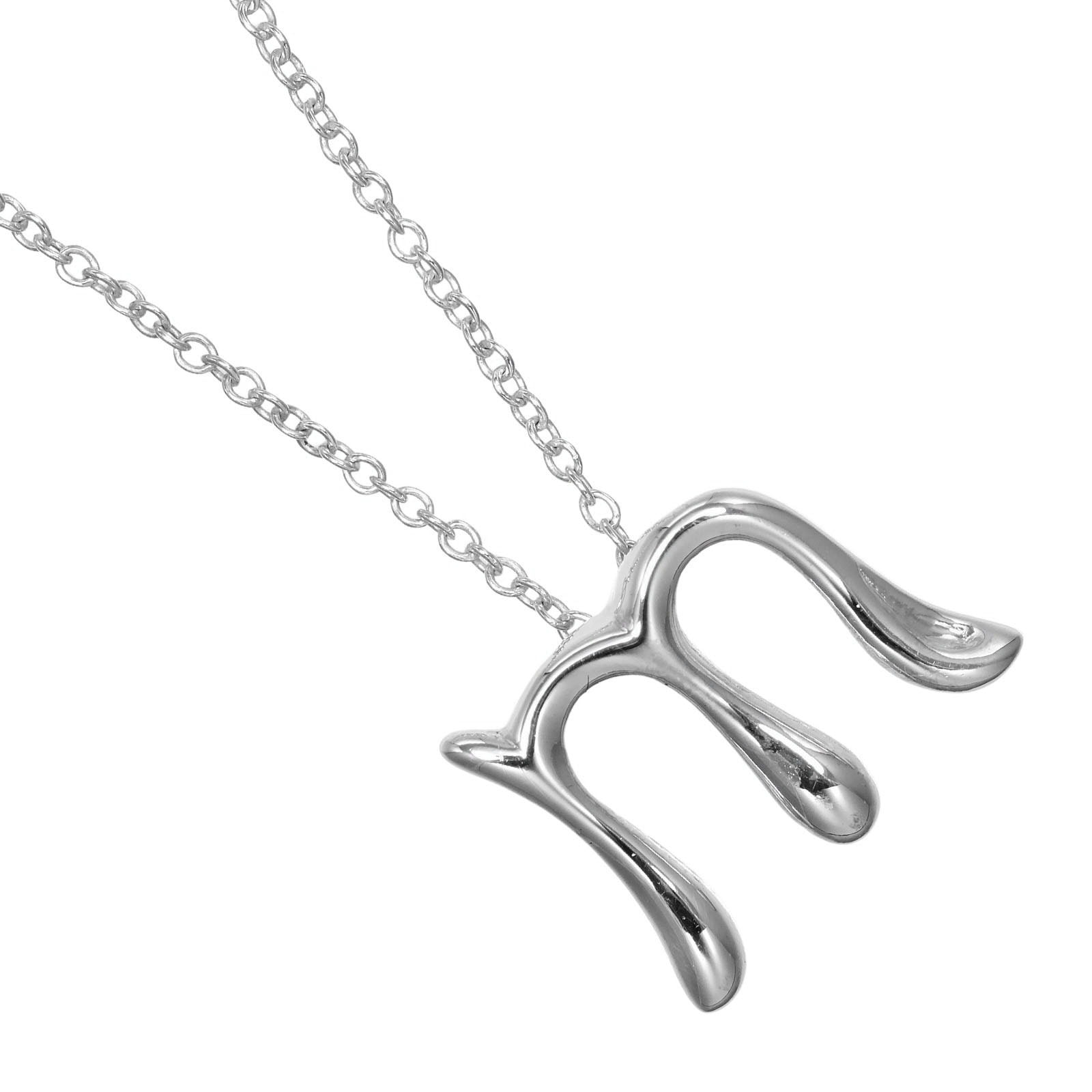 ティファニー アルファベット レターm レディースネックレス