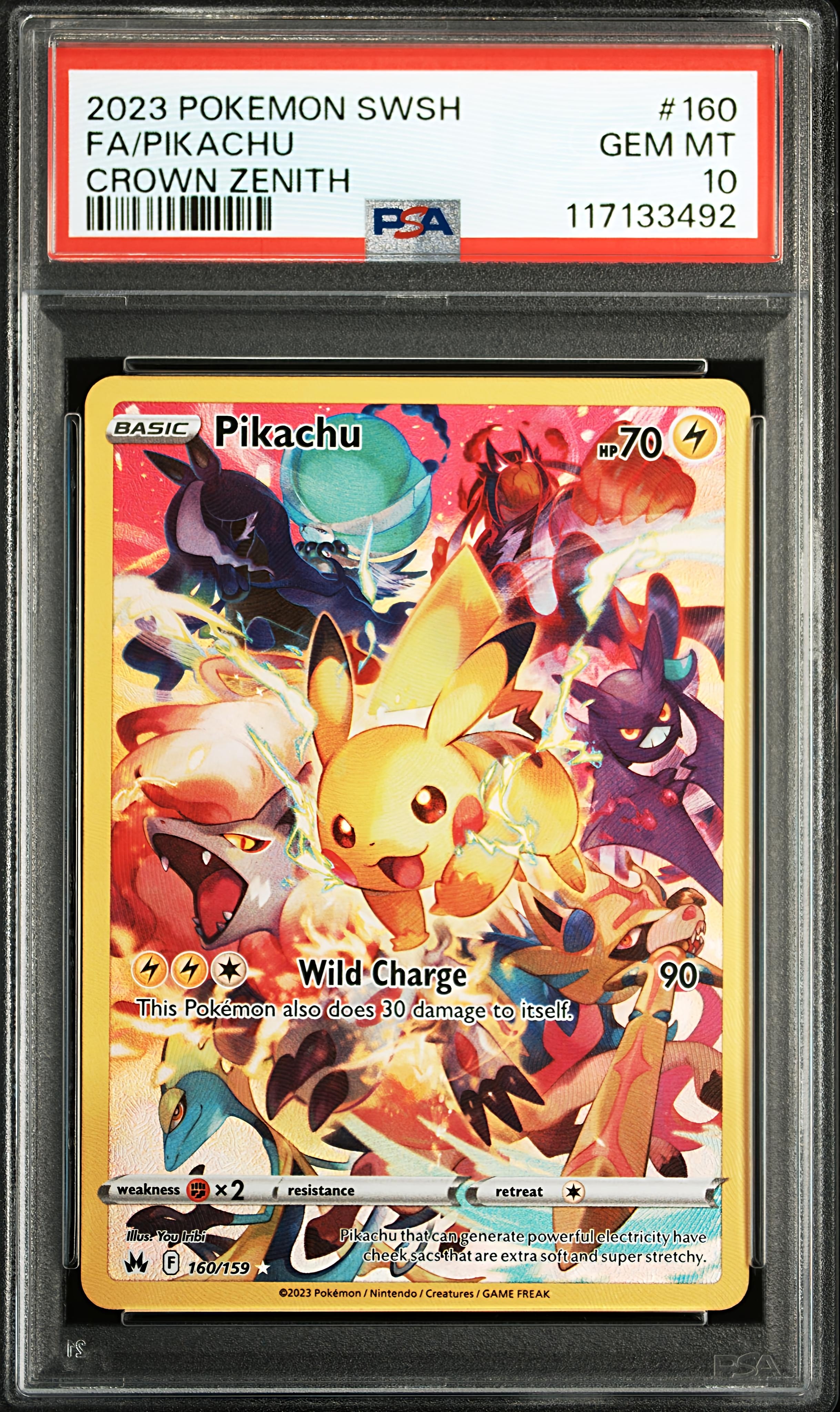 PSA10】ピカチュウ IR [160/159]【英語版】(ソード&シールド「クラウン