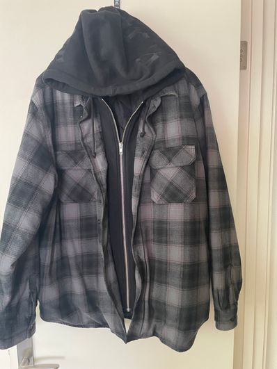 Supreme Hooded Flannel Zip Up Shirt "Black"