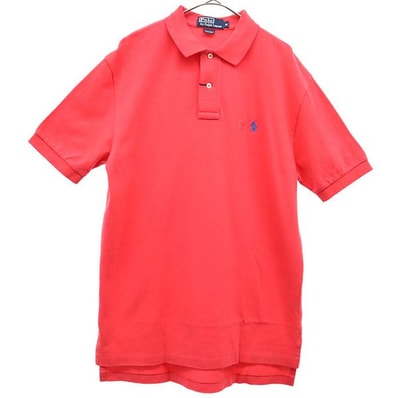 未使用 Polo by Ralph Lauren ポロバイラルフローレン 半袖 ポロシャツ M ピンク 鹿の子