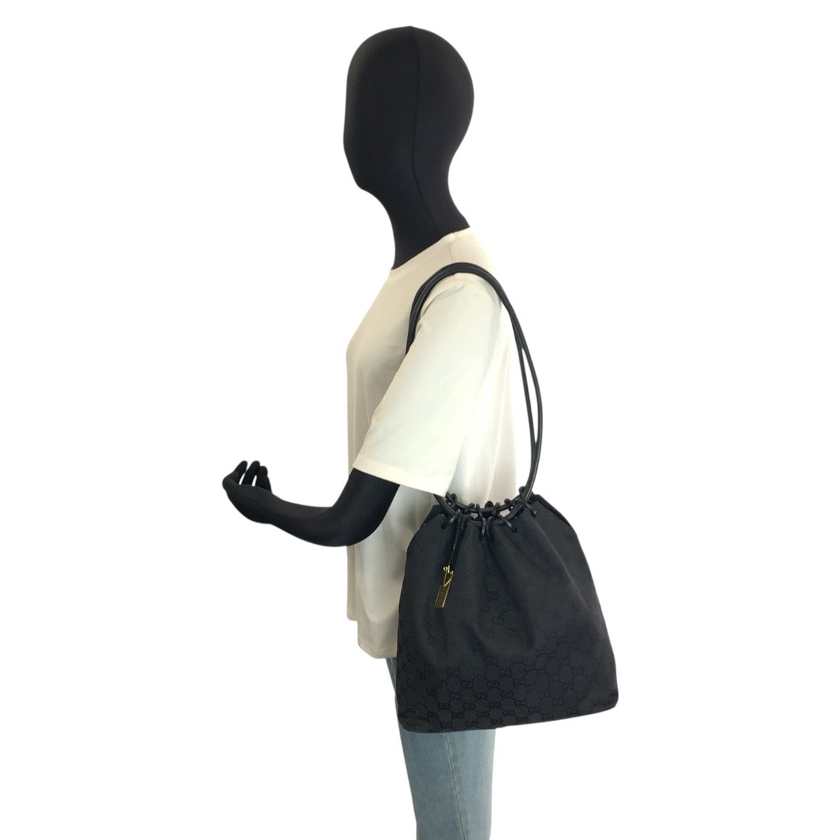 B (目立った傷や汚れなし)】美品 GUCCI グッチ ブラック 黒 ゴールド