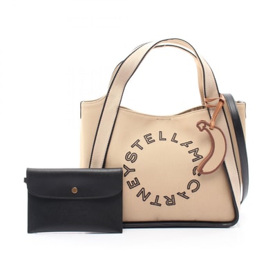 ステラマッカートニー Stella McCartney ステラ ロゴ BANANATEX 2WAY トートバッグ バッグ キャンバス フェイクレザー レディース ベージュ系 513860 【中古】
