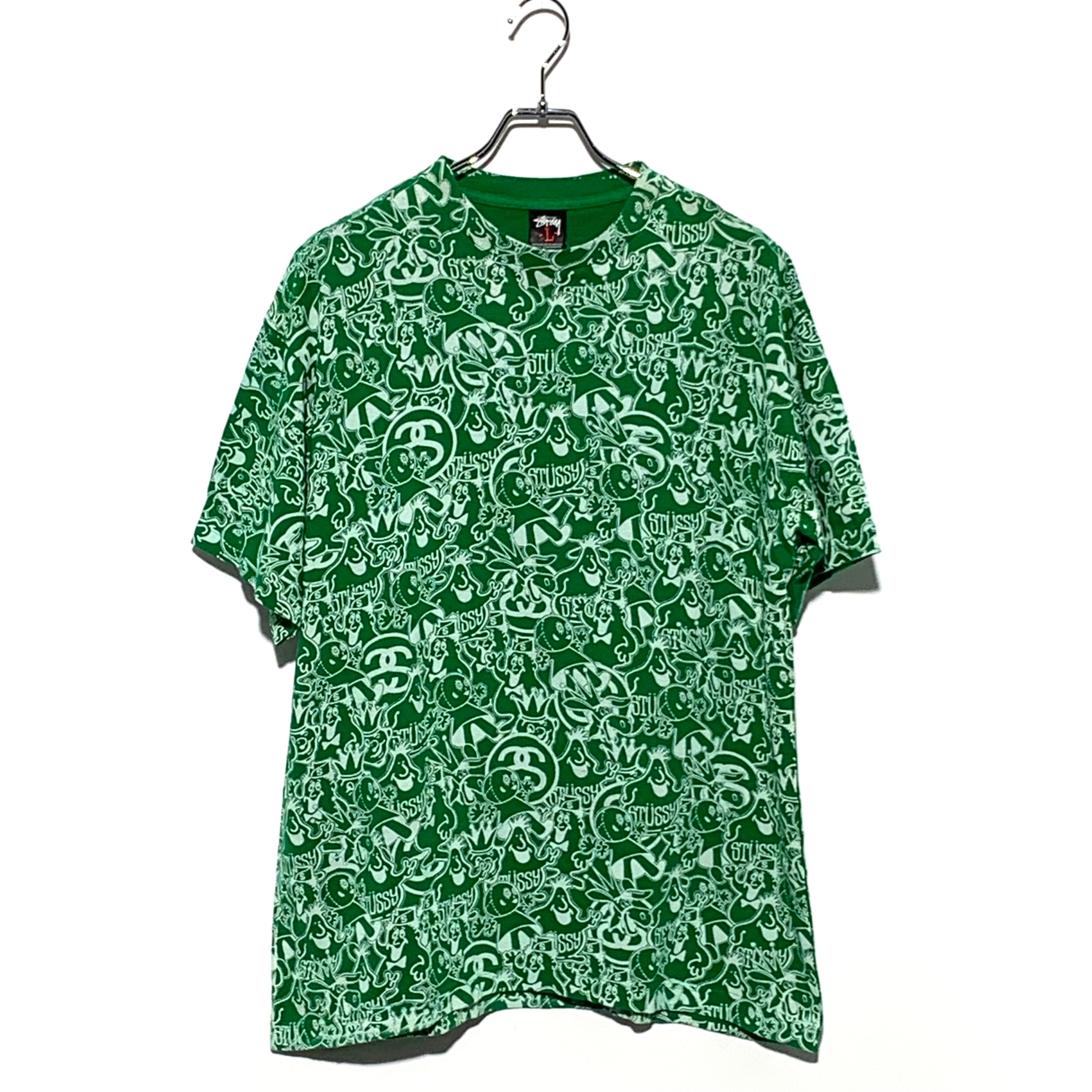 STUSSY ALL OVER PRINT TEE Green