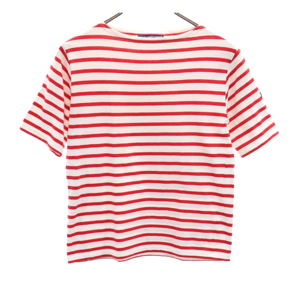 SAINT JAMES セントジェームス フランス製 ボーダー柄 半袖 ボートネック Tシャツ 1 ホワイト 他