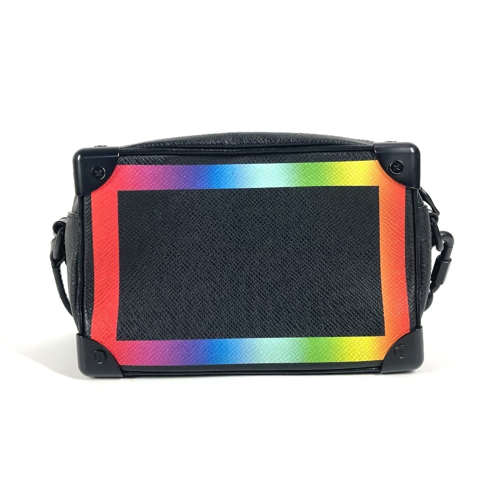 ルイヴィトン LOUIS VUITTON ミニソフトトランク M30351 タイガ レインボー カバン 斜め掛け ポシェット ショルダーバッグ タイガレザー ブラック