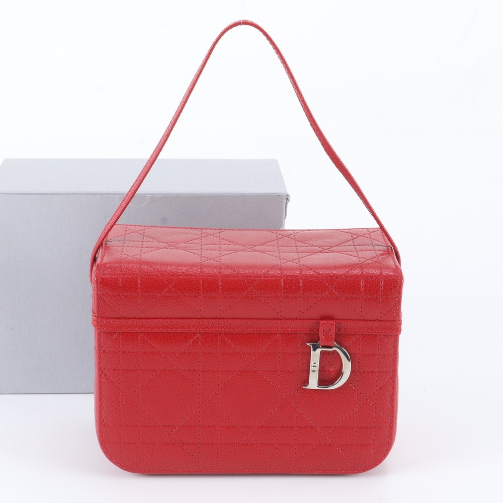 ■極美品 クリスチャンディオール カナージュバニティバッグハンドバッグ