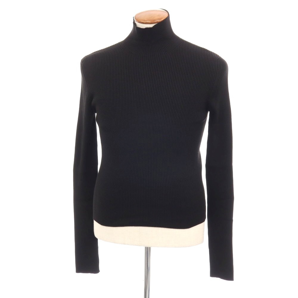 【中古】バレンシアガ BALENCIAGA GARDE-ROBE シルク ハイネック リブニット ブラック【サイズM】【メンズ】
