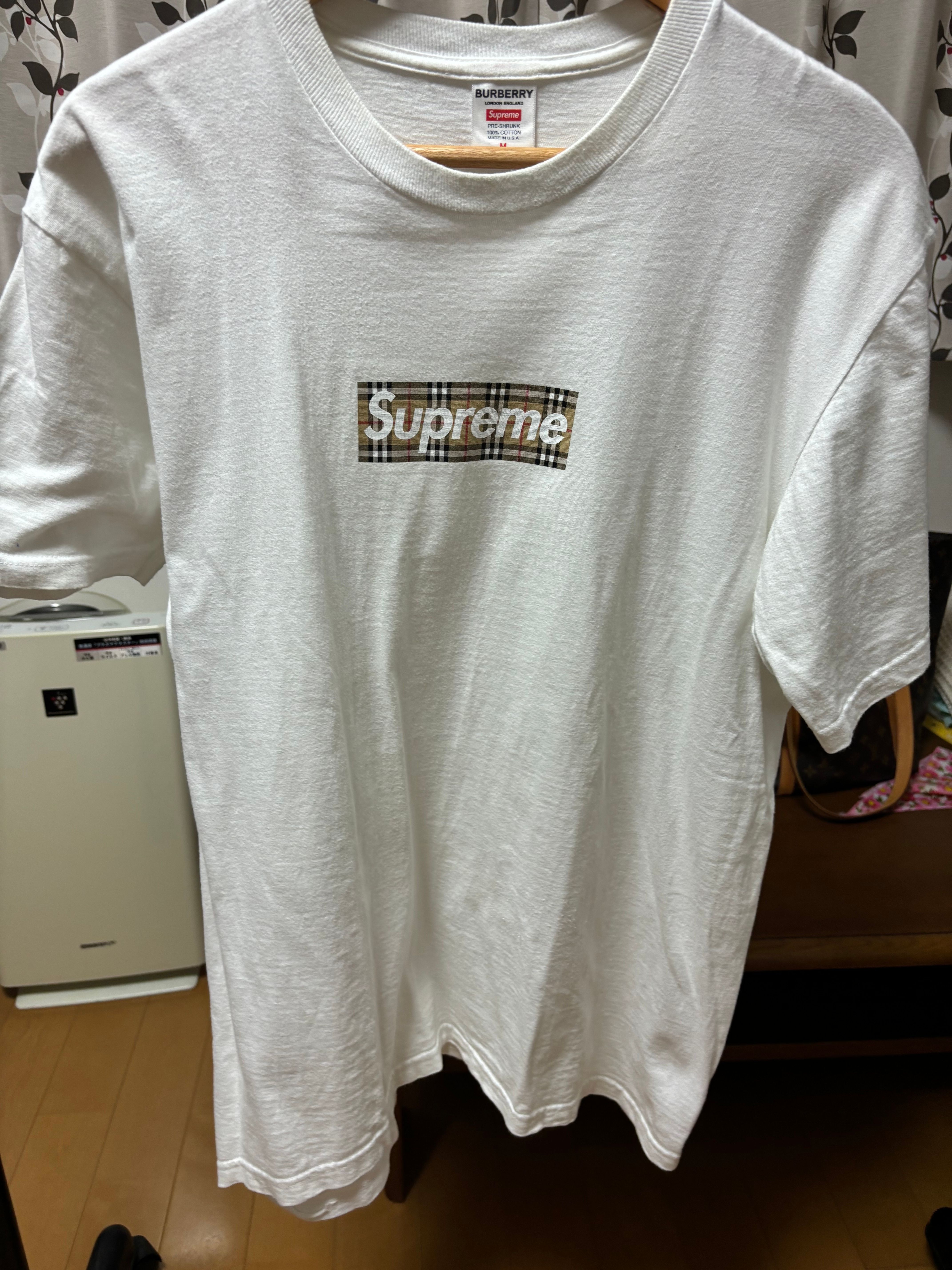 Supreme / Burberry Box Logo Tee "White"