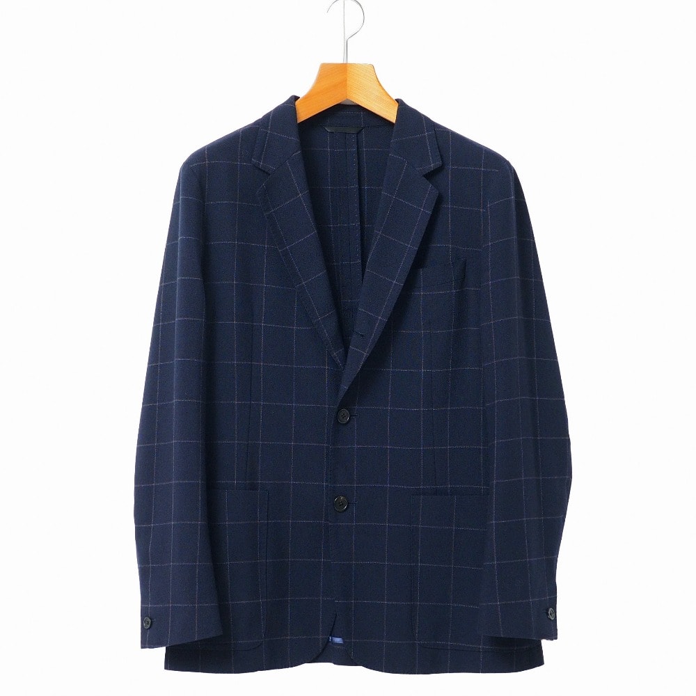 ■美品■Paul Smith ポール・スミス テーラードジャケット サイズL イタリア製生地ZIGNONE チェック ブレザー シングルジャケット ブランド古着【中古】20260216/RA7812