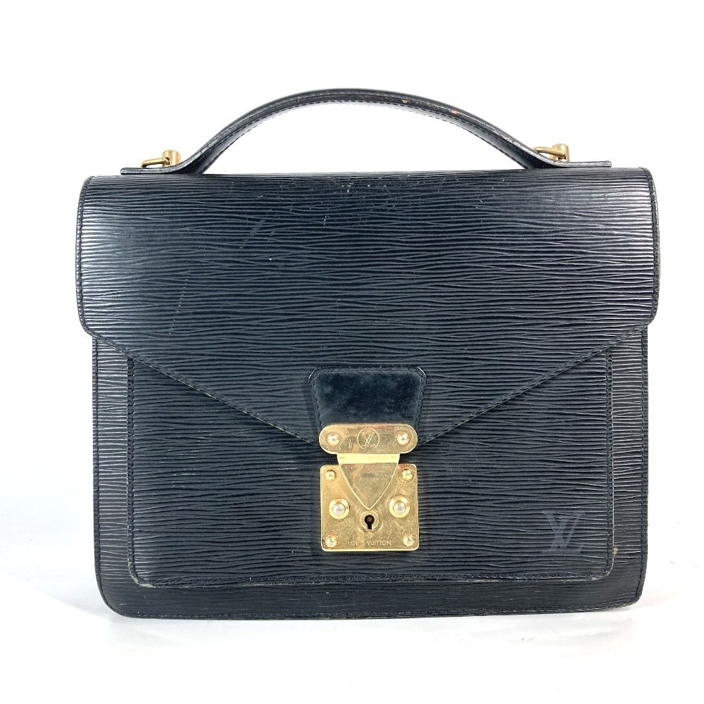 ルイヴィトン LOUIS VUITTON モンソー M52122 エピ カバン ビジネスバッグ ハンドバッグ エピレザー ノワール ブラック