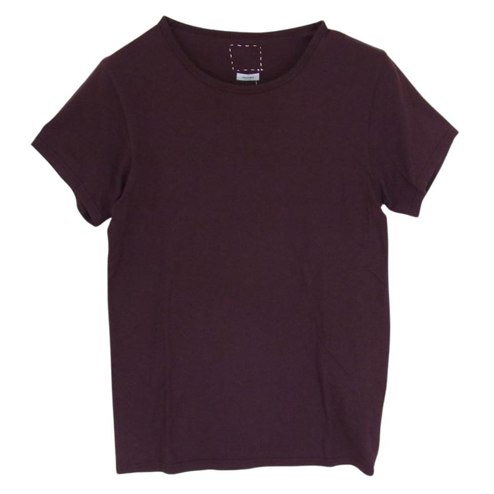 VISVIM ビズビム Tシャツ 0114205010004 D.SCOOP CREW S/S (LUXSIC) BURGUNDY クルーネック Tシャツ カットソー バーガンディー パープル系 3【中古】