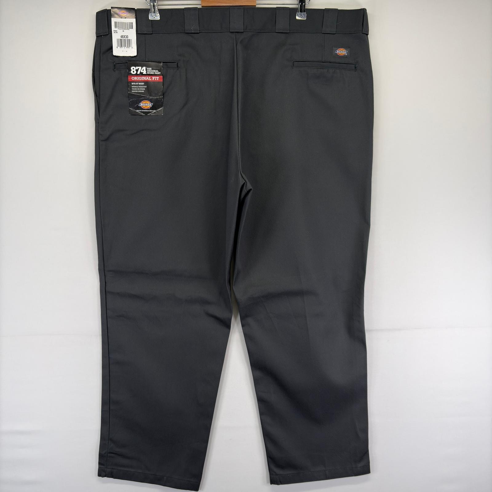 古着 美品 ディッキーズ Dickies パンツ 874 作業着 ワーク タグ付き 大きいサイズ デッドストック w48 L30  グレー メンズ