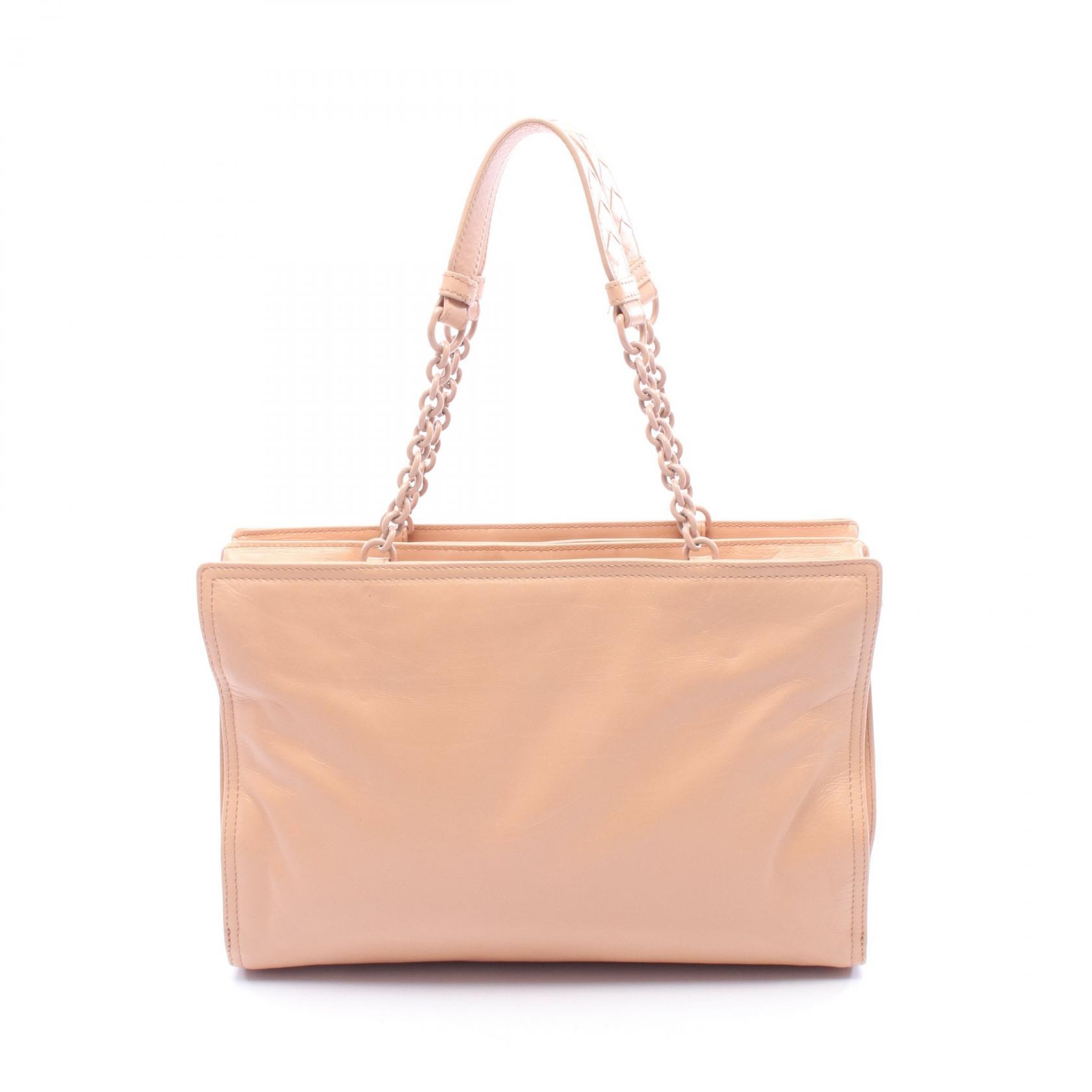 ボッテガヴェネタ BOTTEGA VENETA トートバッグ バッグ レザー レディース ベージュ系 【中古】
