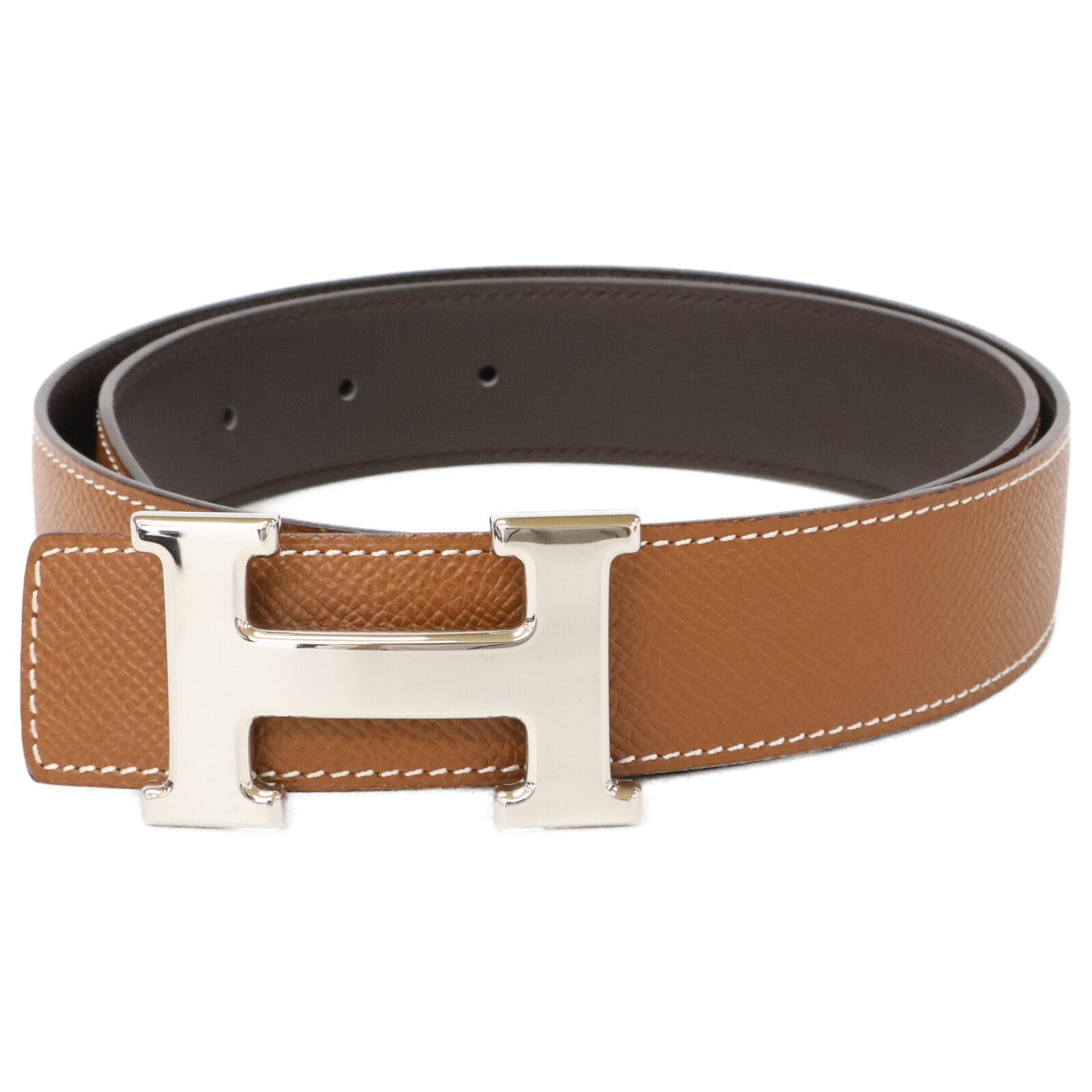 A (未使用に近い)】エルメス 【美品】コンスタンス Hバックル シルバー