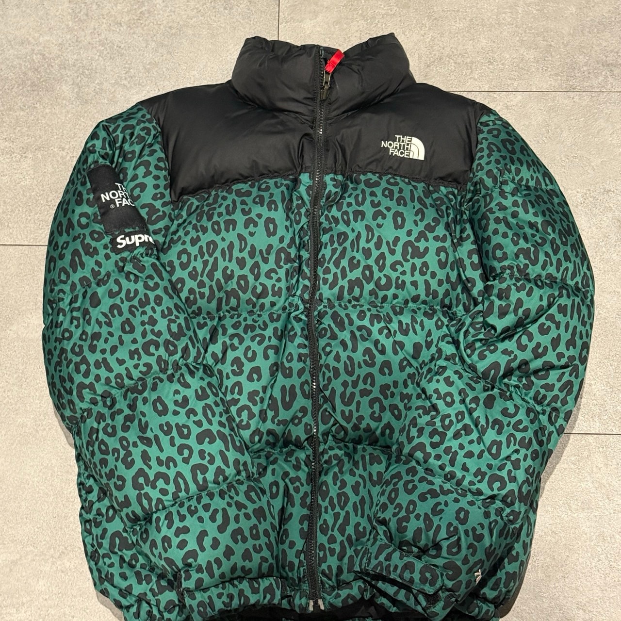 Supreme x The North Face Nuptse Down Jacket "Green Leopard"