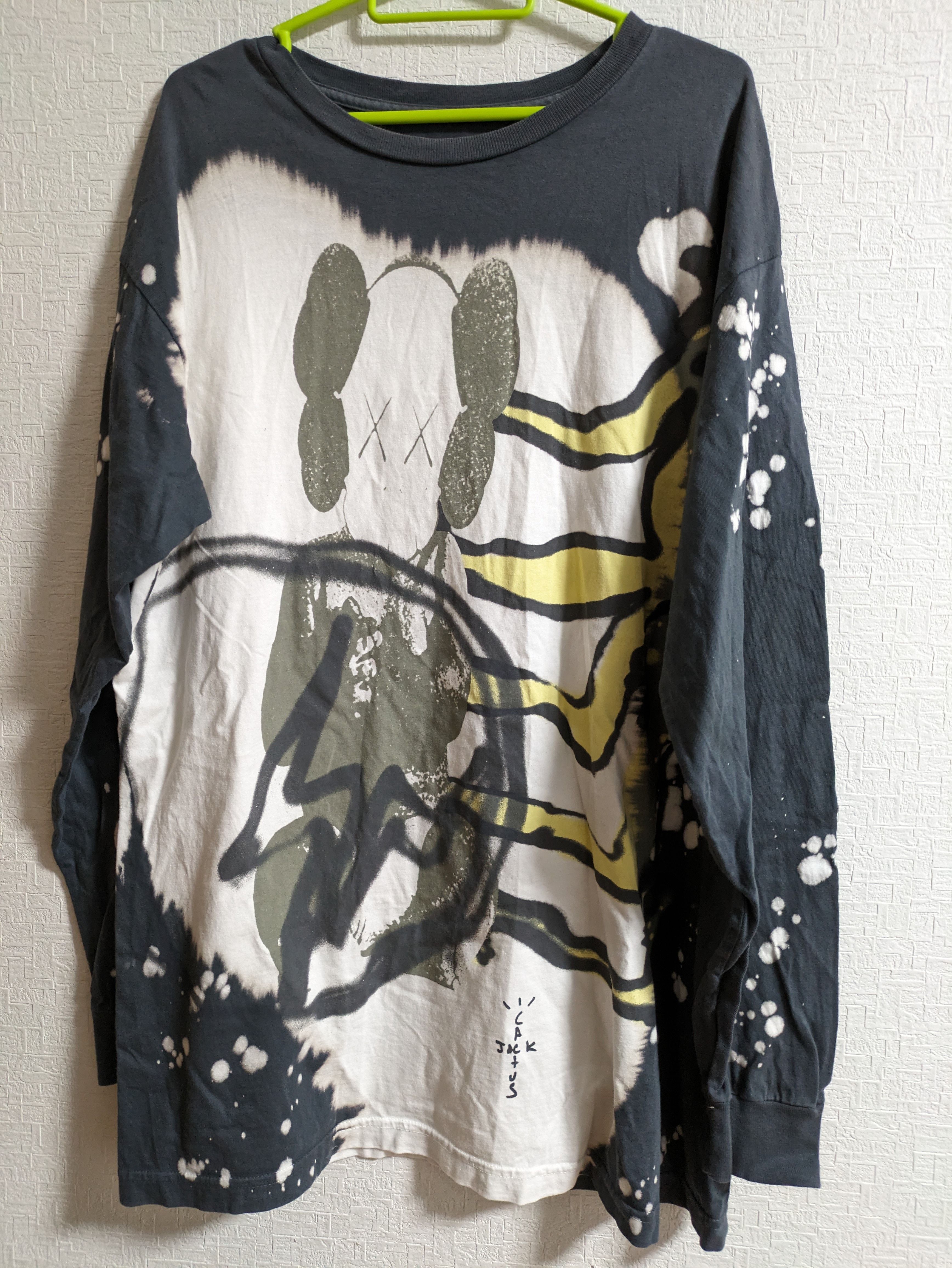 Travis Scott Cactus Jack x KAWS For Fragment L S Tee "Gray"