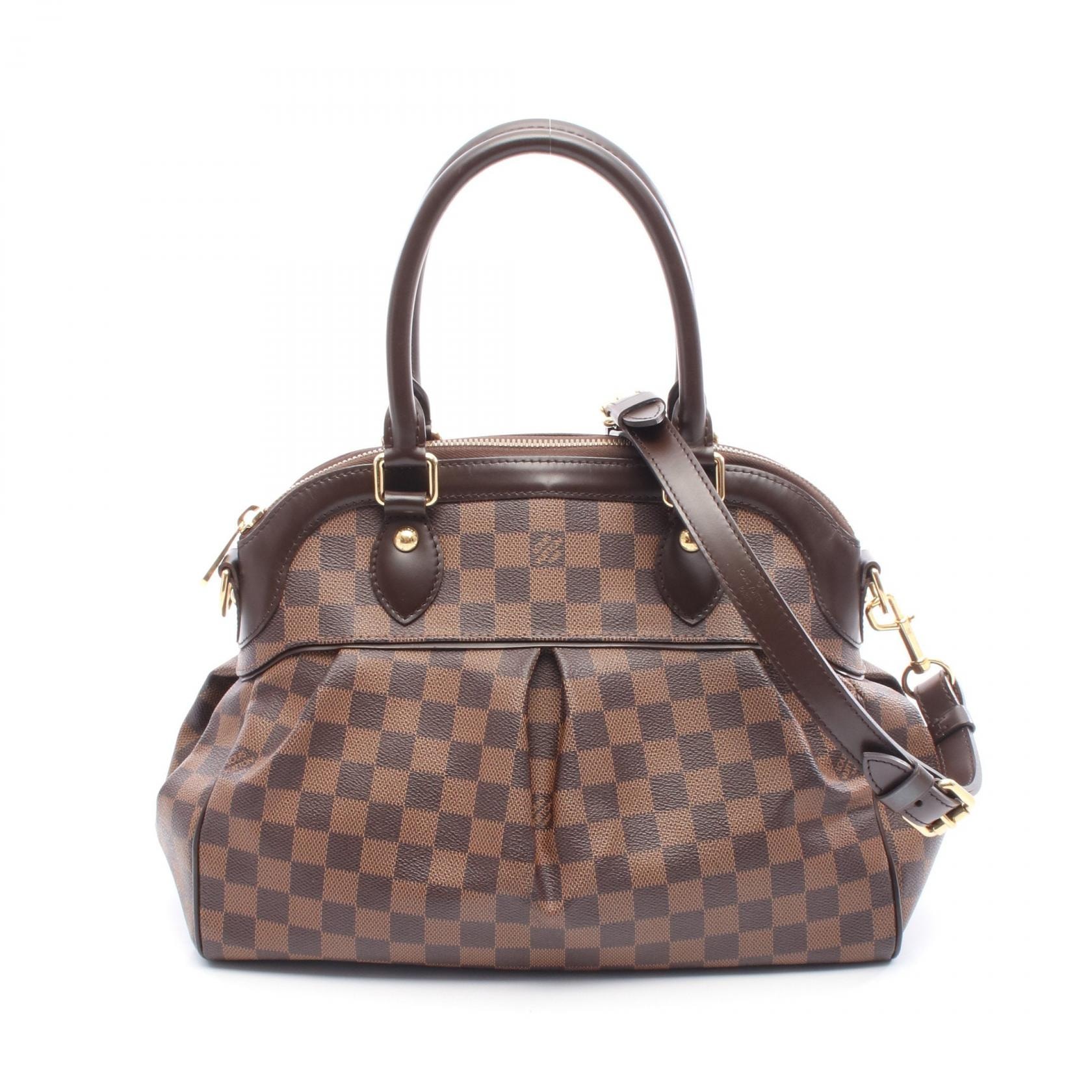 ルイ・ヴィトン LOUIS VUITTON トレヴィPM ハンドバッグ バッグ PVCコーティングキャンバス レザー ダミエ エベヌ レディース ブラウン系 N51997 【中古】
