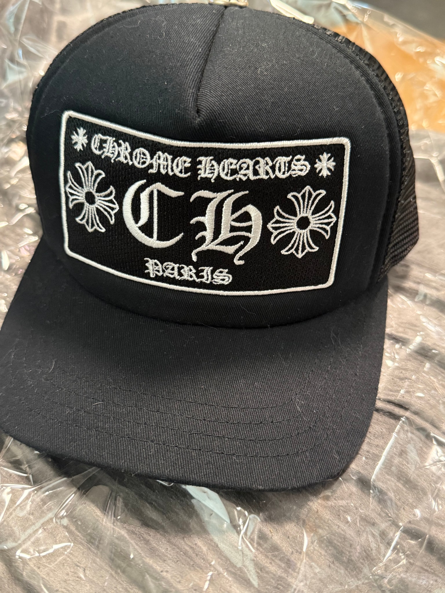 Chrome Hearts CH Paris Trucker Hat "Black" 新品未使用