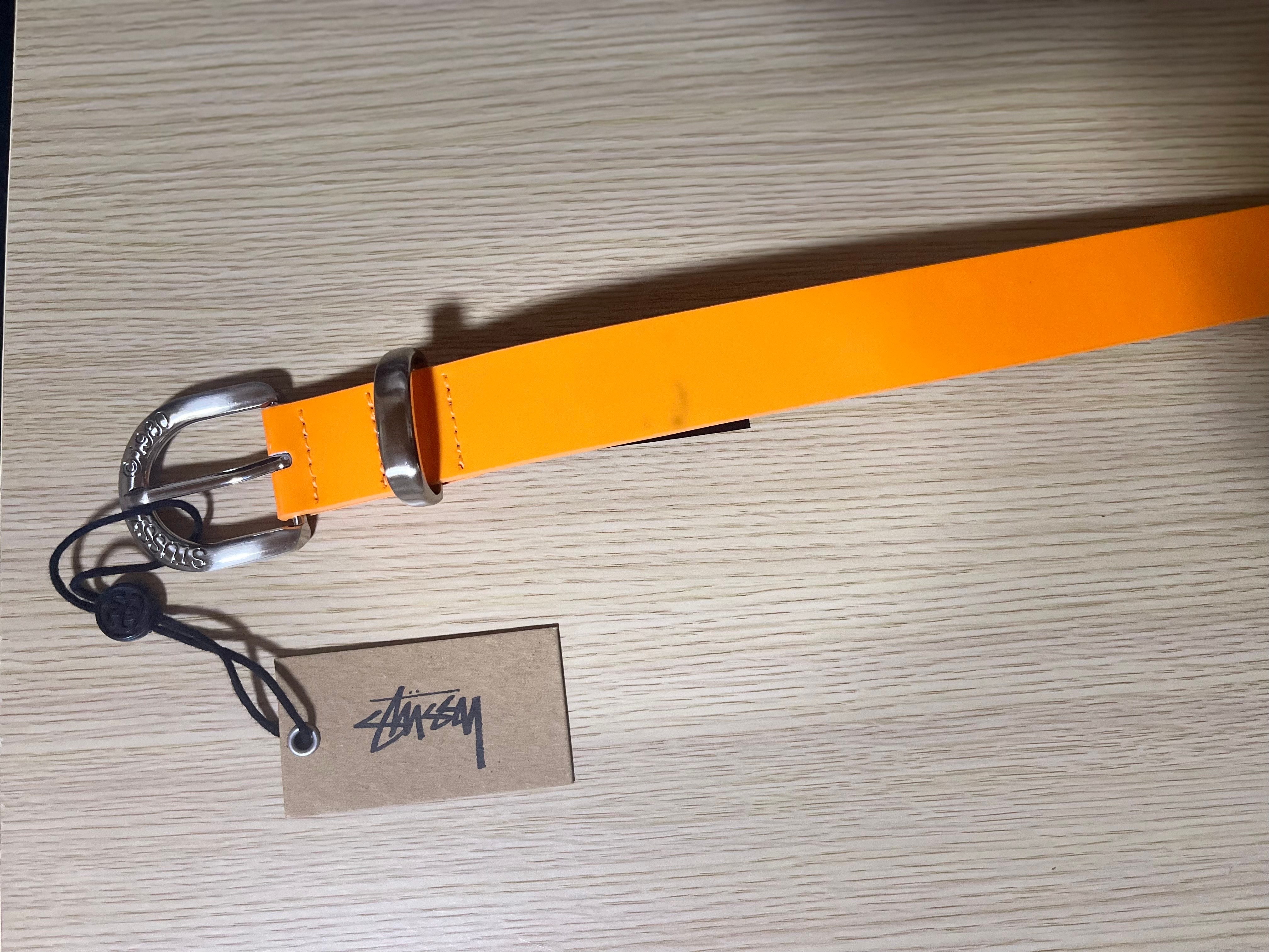 Stussy Patent Leather Belt "Neon Orange"