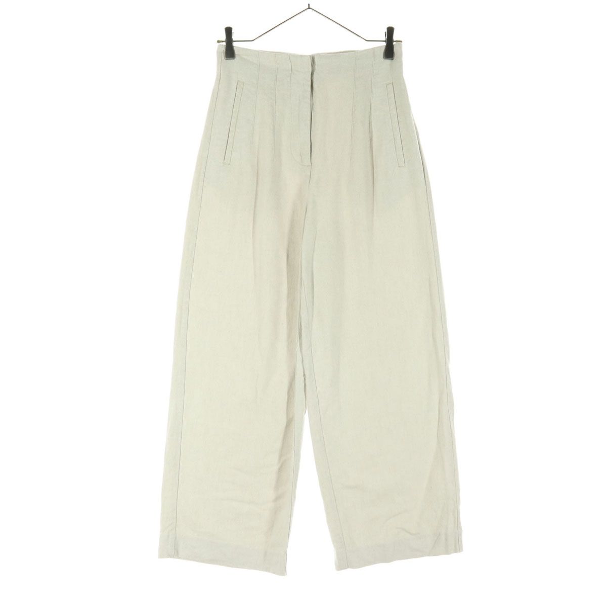 美品 ZARA ザラ ストレートパンツ S ホワイト