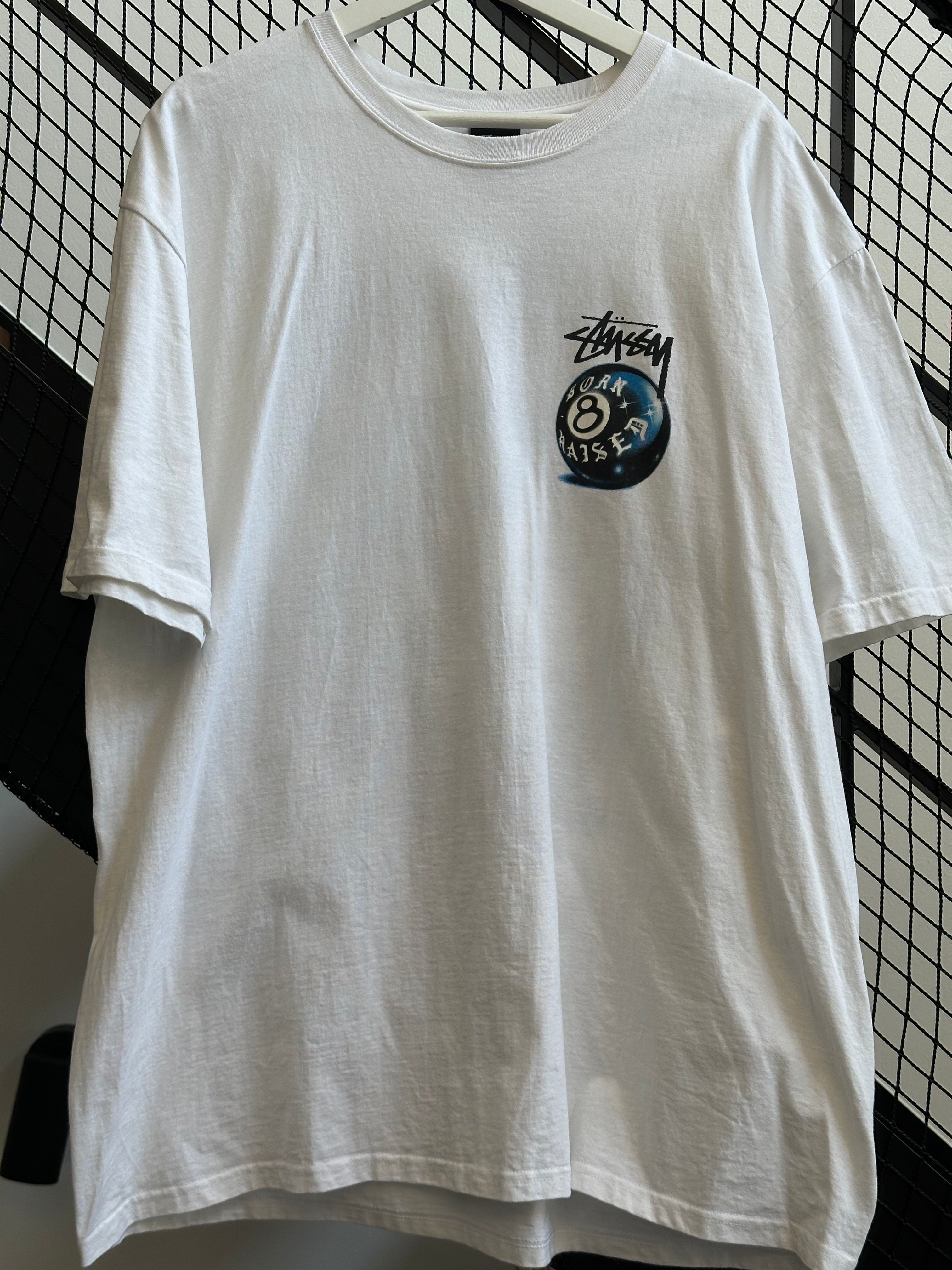 Stussy Born x Raised 8 Ball Tee "White"