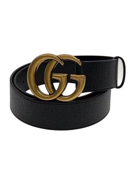 GUCCI Double G Wide Belt "Black/Gold"