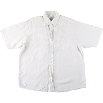 古着 ブルックスブラザーズ Brooks Brothers Est.1818 半袖 リネンシャツ ボックスシャツ メンズXL相当/eaa665145