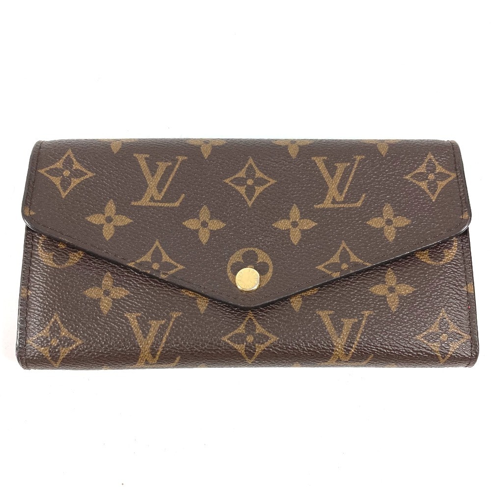 ルイヴィトン LOUIS VUITTON ポルトフォイユ サラ M62236 モノグラム 2つ折り長財布 フラップ ロングウォレット 長財布 モノグラムキャンバス コクリコ ブラウン