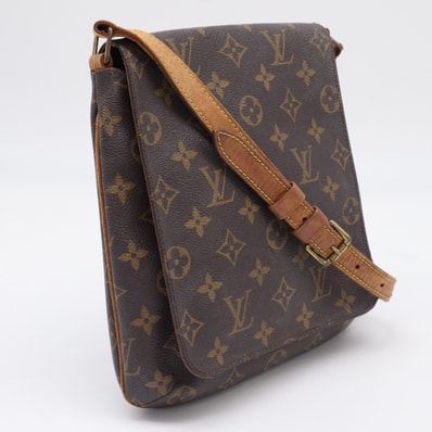 LOUIS VUITTON ルイ・ヴィトン モノグラム ミュゼット サルサ ショート M51258 ショルダーバッグ ブラウン コーティングキャンバス レザー レディース
