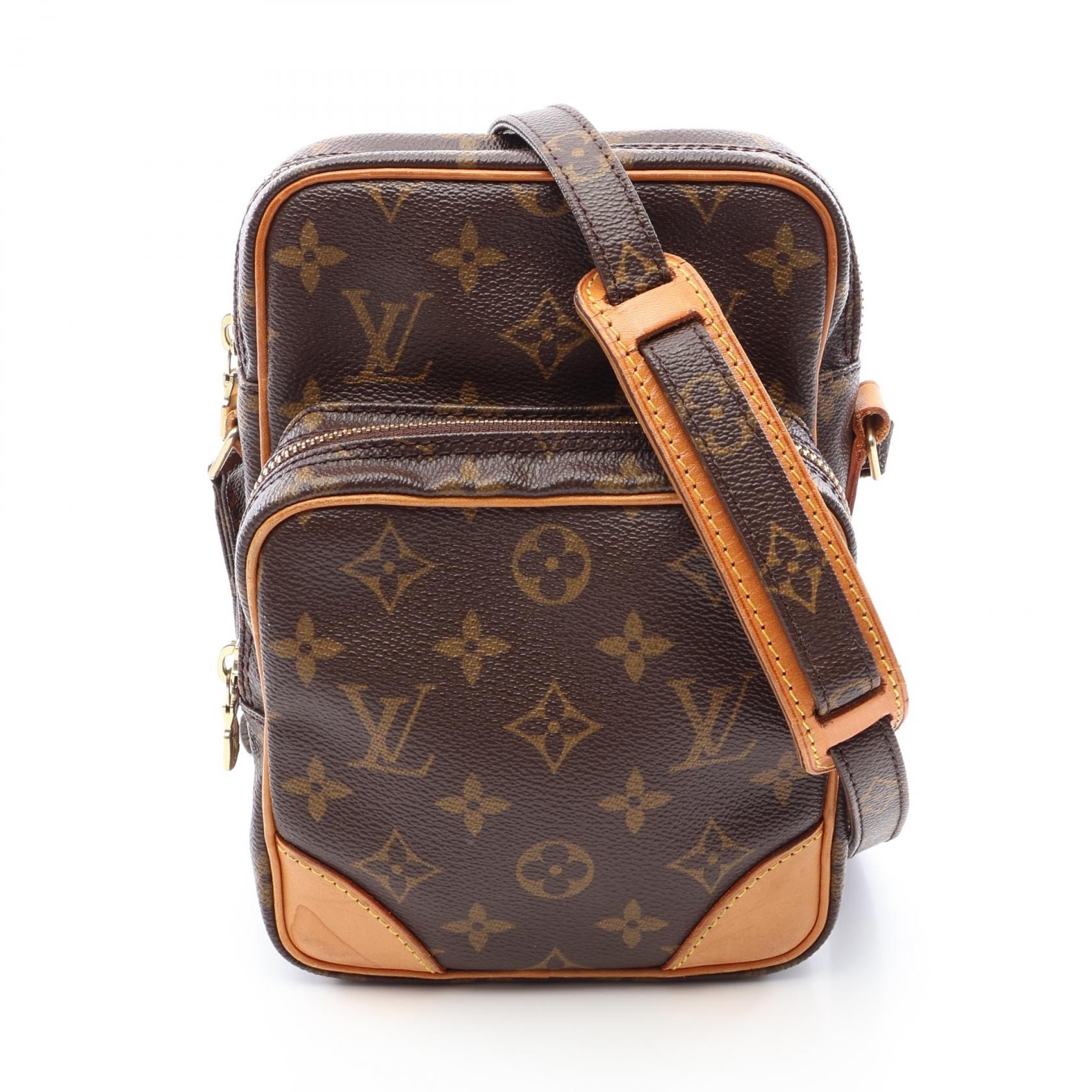 ルイ・ヴィトン LOUIS VUITTON アマゾン ショルダーバッグ バッグ PVCコーティングキャンバス レザー モノグラム レディース ブラウン系 M45236 【中古】