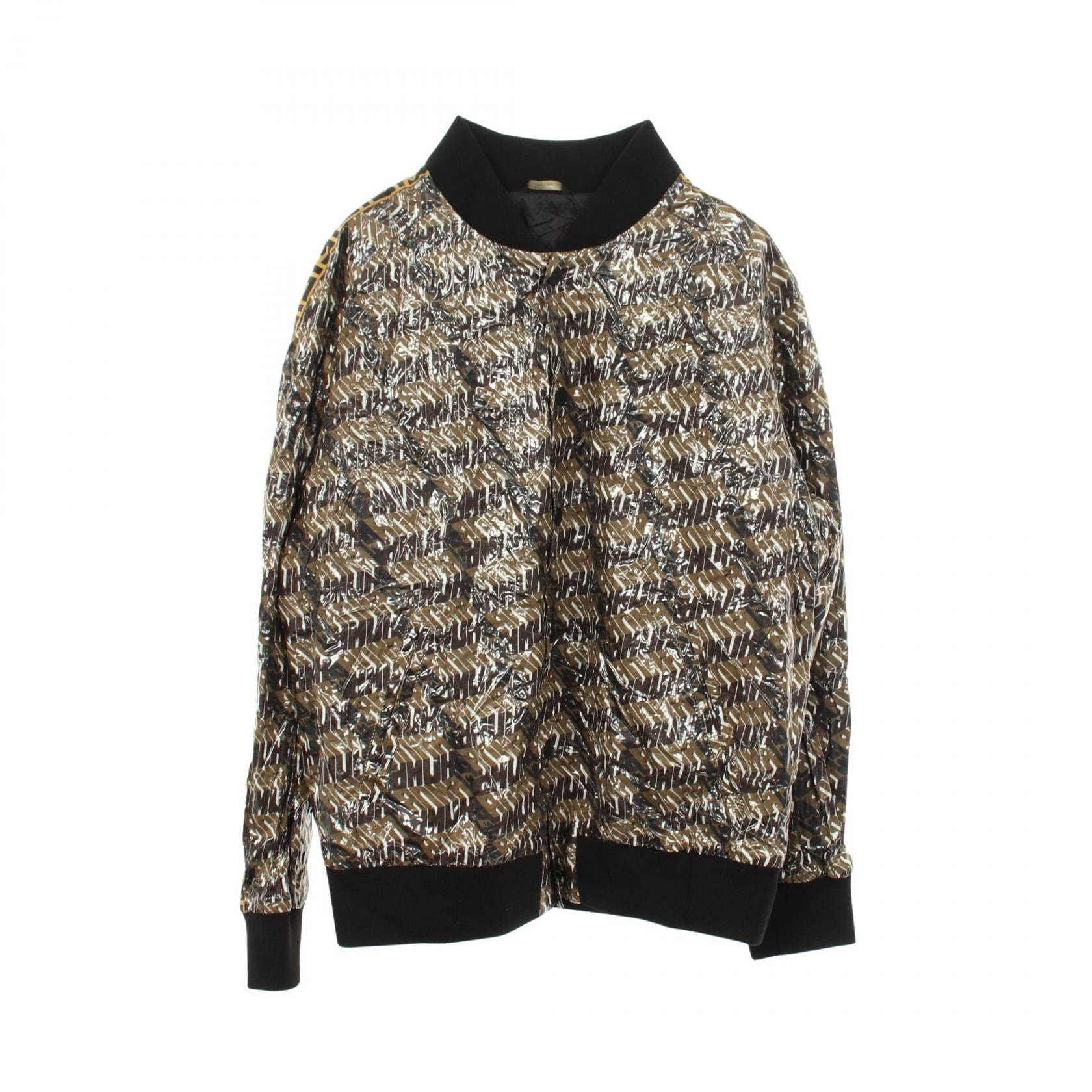 フェンディ FENDI 総柄 コーティング ブルゾン 衣料品 アウター レーヨン メンズ ブラウン系 【中古】