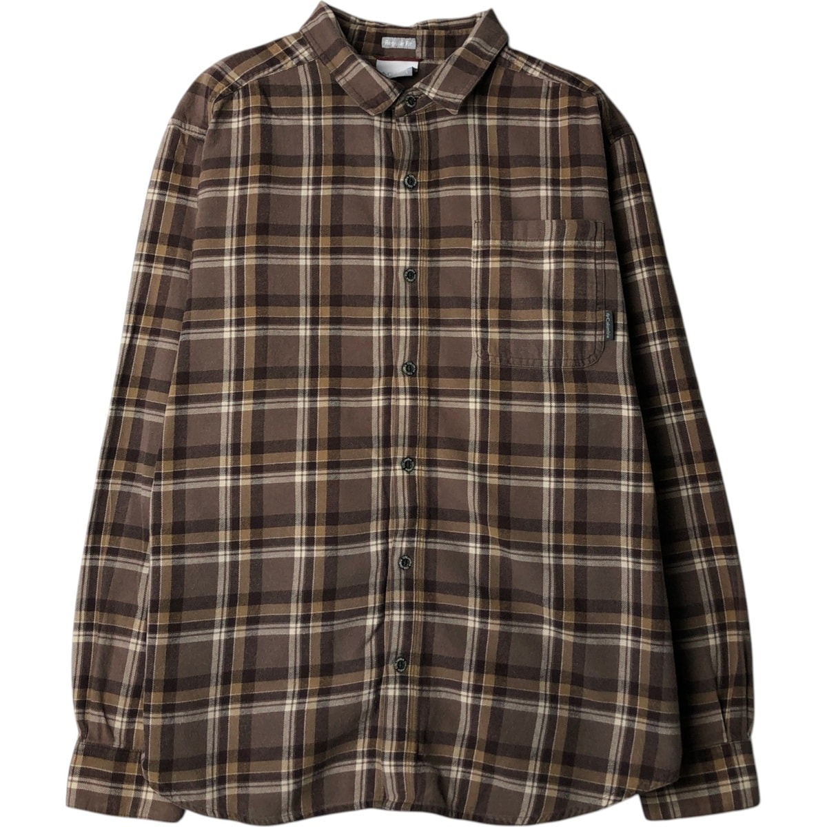 古着 コロンビア Columbia Regular Fit 長袖 ライトネルチェックシャツ メンズL相当/eaa477853