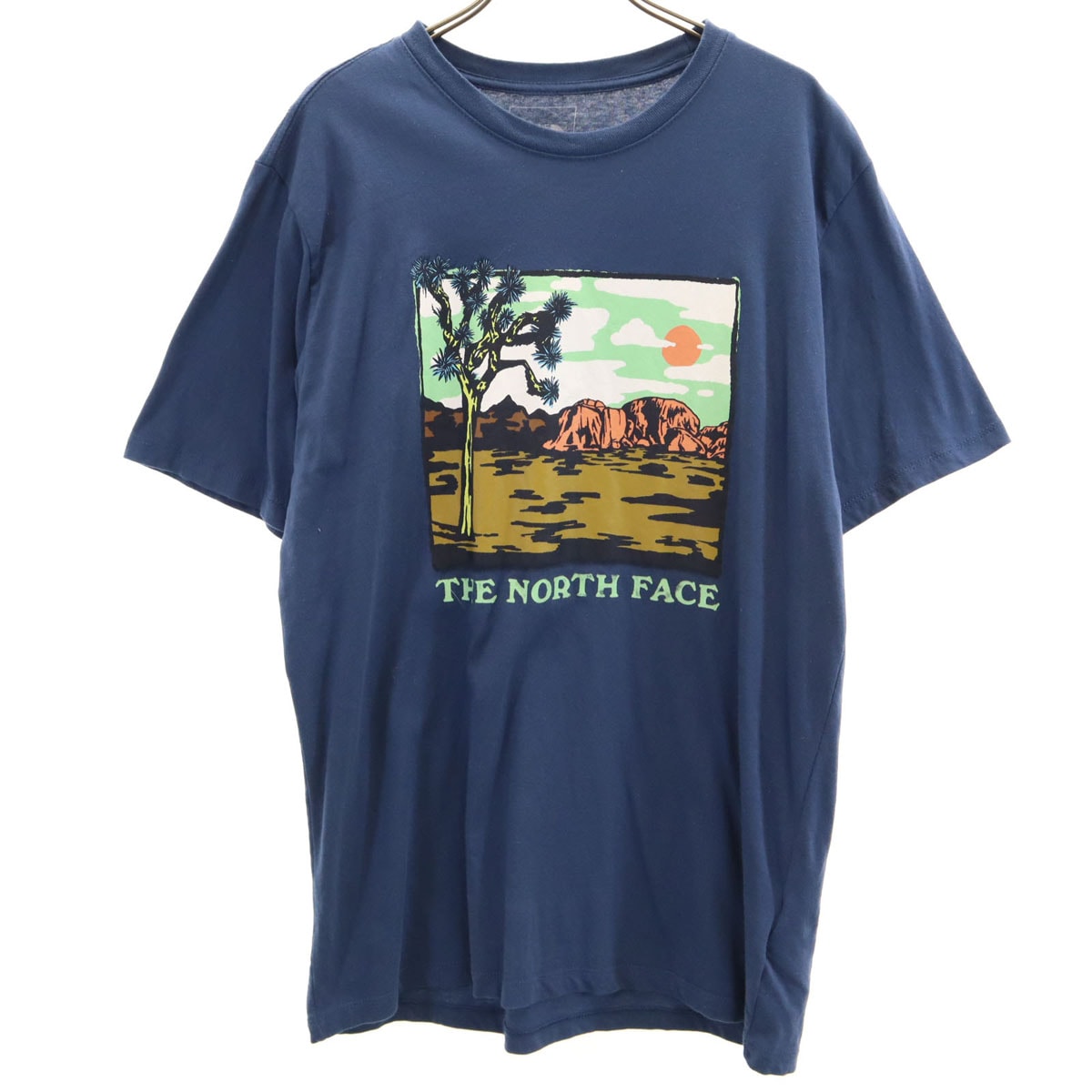 THE NORTH FACE ノースフェイス 半袖 Tシャツ M ネイビー系 A87QV アウトドア
