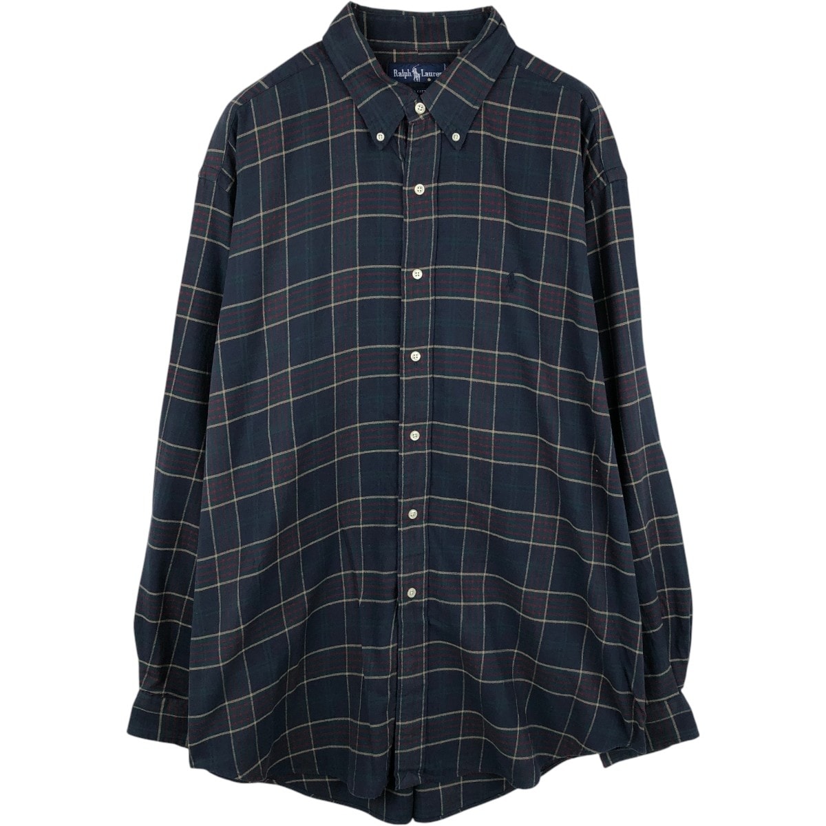 古着 ラルフローレン Ralph Lauren 長袖 ボタンダウンチェックシャツ メンズXL相当/eaa676702