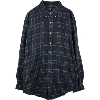 古着 ラルフローレン Ralph Lauren 長袖 ボタンダウンチェックシャツ メンズXL相当/eaa676702