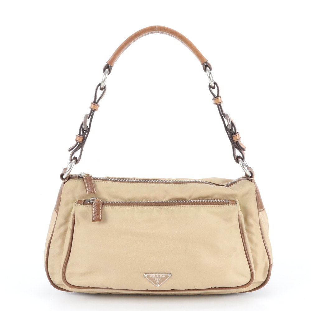 ■美品 プラダ テスート ナイロントライアングルロゴショルダーバッグ