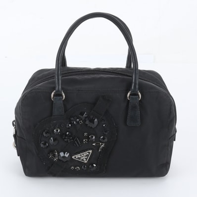■美品 プラダ テスート ナイロントライアングルロゴ 白タグ付