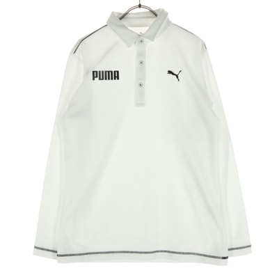 PUMA プーマ 長袖 ポロシャツ L ホワイト