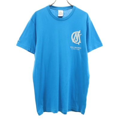 adidas アディダス レアルマドリード 半袖 Tシャツ XO 水色