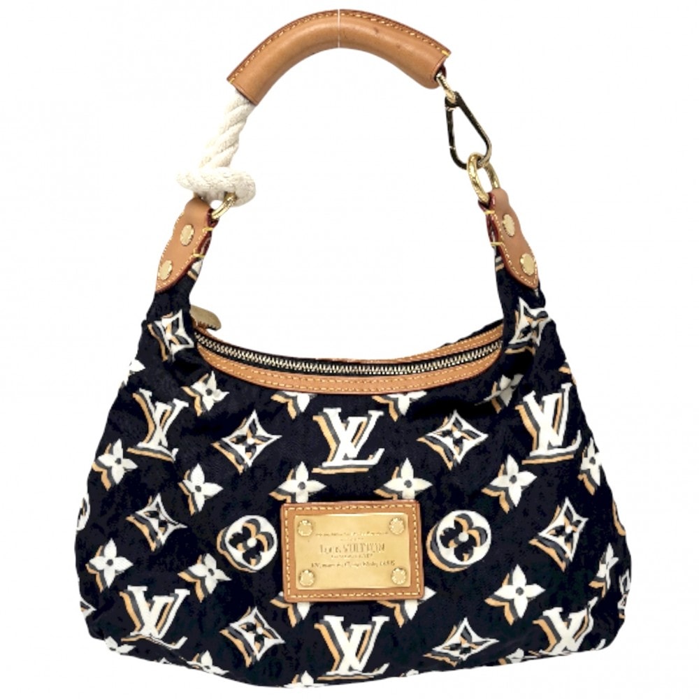 LOUIS VUITTON ルイヴィトン ハンドバッグ モノグラム ビュルPM クルーズライン ロープ M40238 ナイロン レザー ネイビー 紺 ゴールド金具 レディース【中古品】